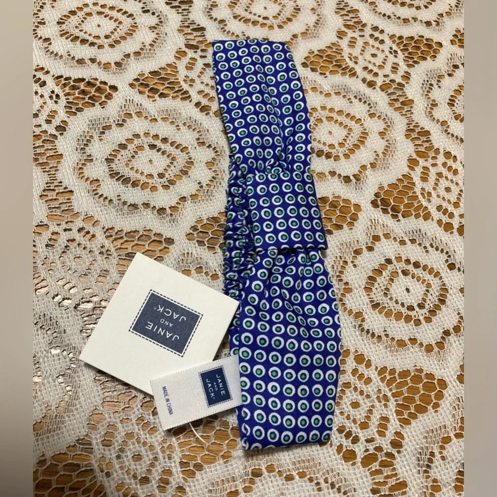 Janie And Jack Blue Poka Dot Baby Girl Head Band One Size